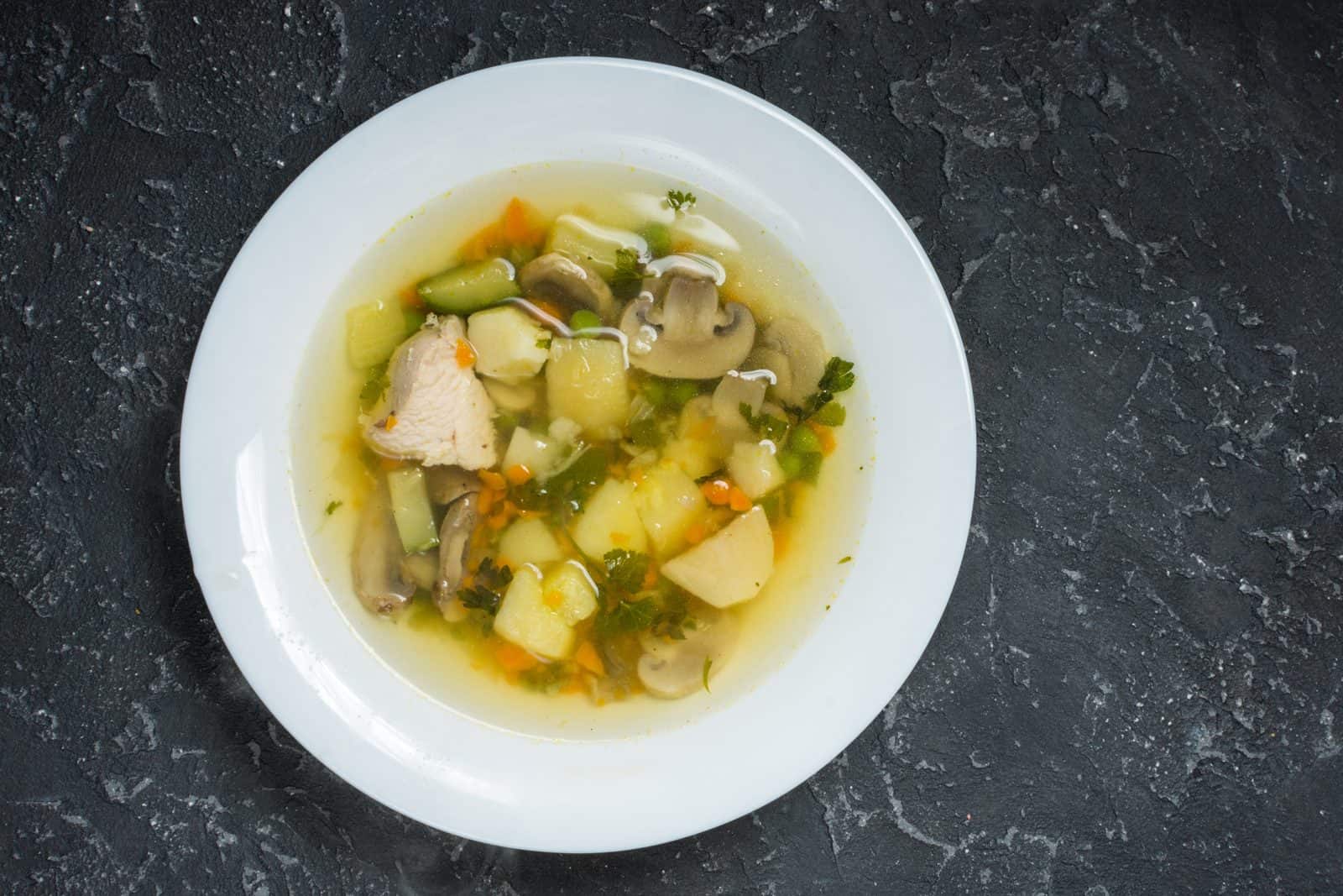 25 Cozy Crockpot Soup Recipes 24 Chicken mushroom and thyme soup