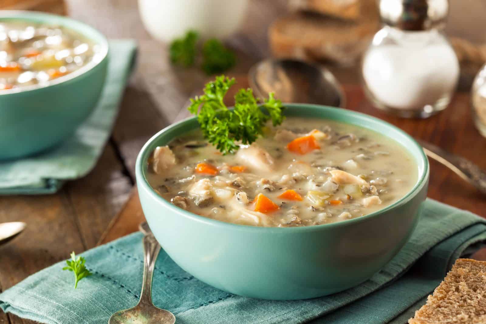 25 Cozy Crockpot Soup Recipes 36 Turkey wild rice and cranberry soup