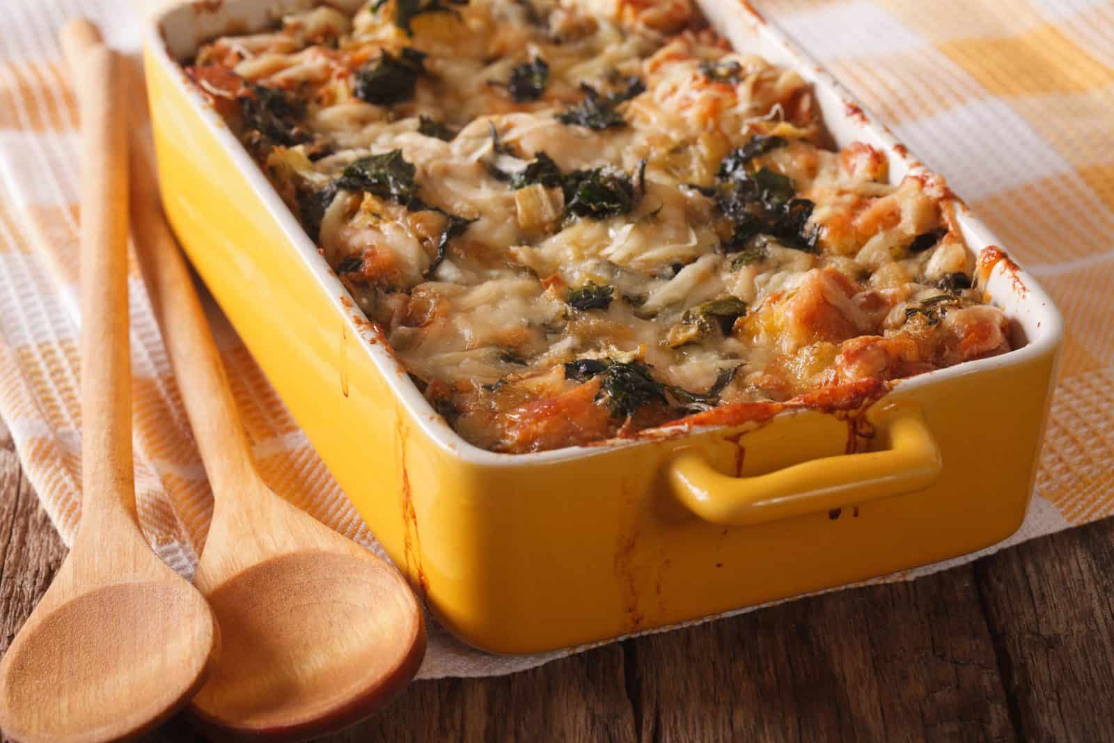 Spinach and feta breakfast casserole