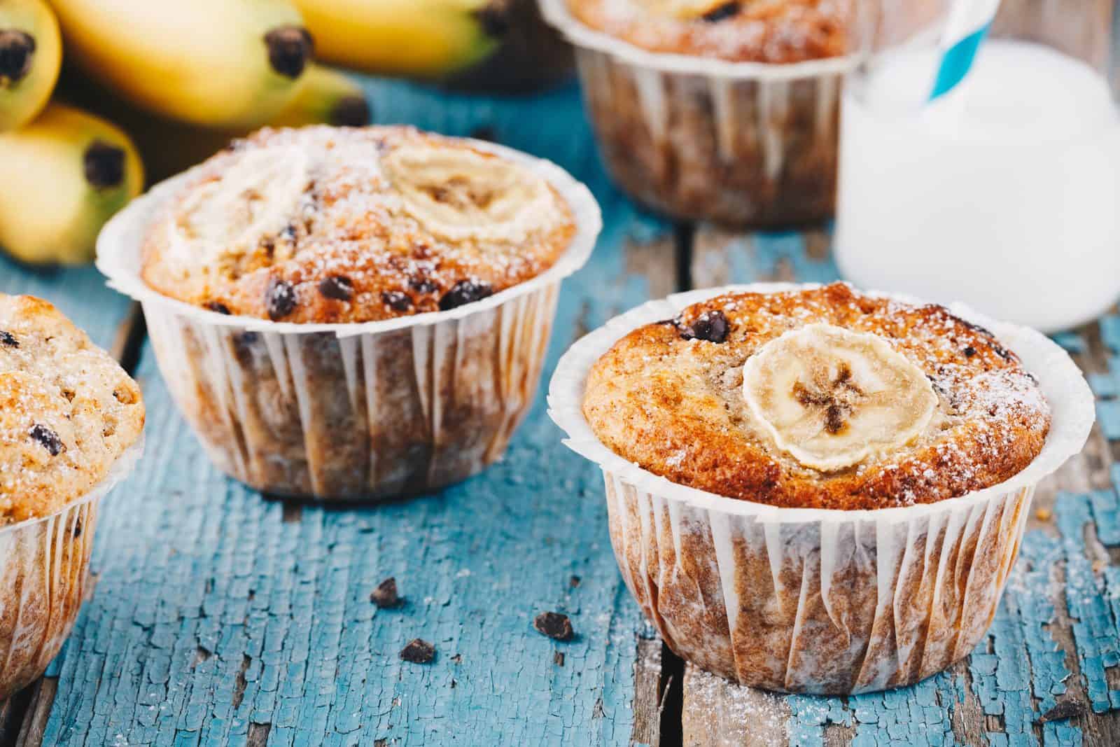 22 Banana Dessert Recipes Anyone Can Pull Off 9 Chocolate chip banana muffin