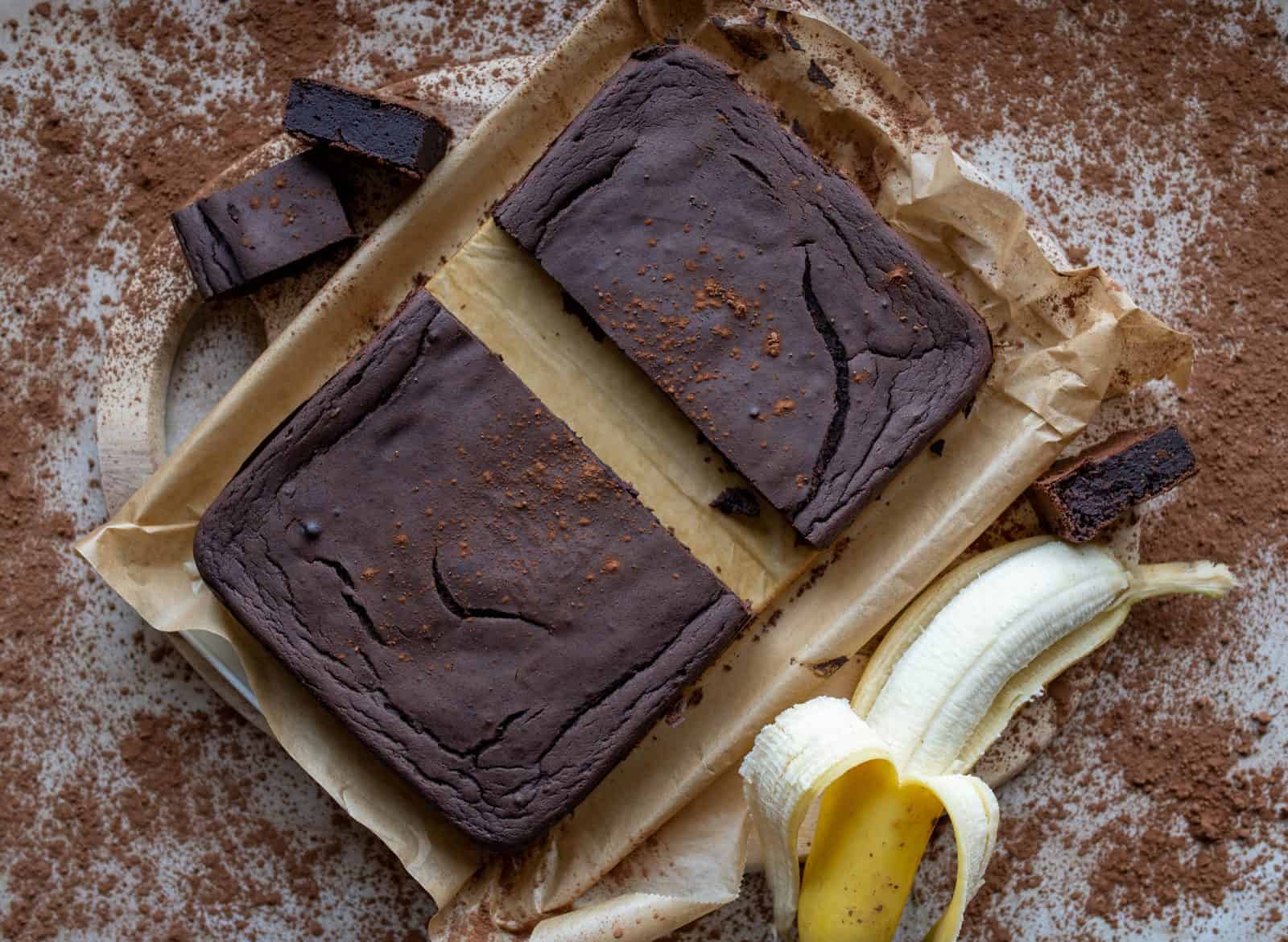 Banana nut brownie