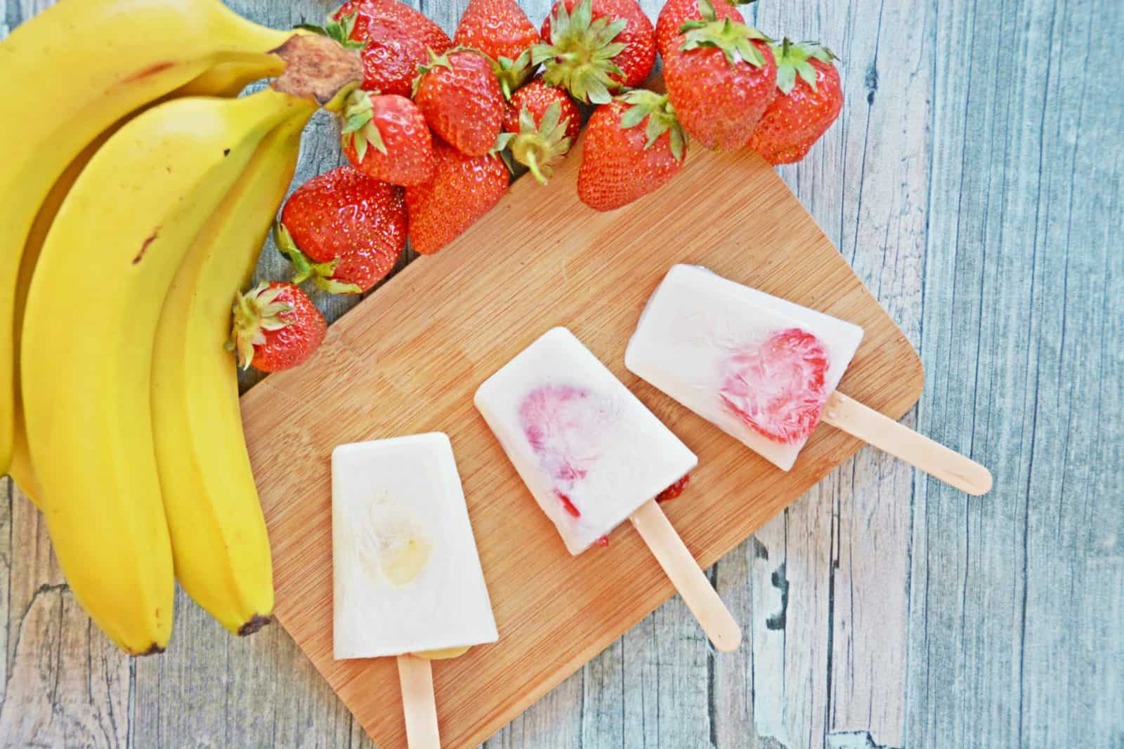 22 Banana Dessert Recipes Anyone Can Pull Off 36 Strawberry banana yogurt popsicle