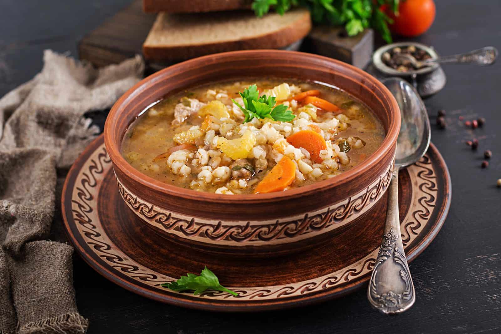 19 Crockpot Fall Recipes for Busy Weeknights 2 Beef barley stew