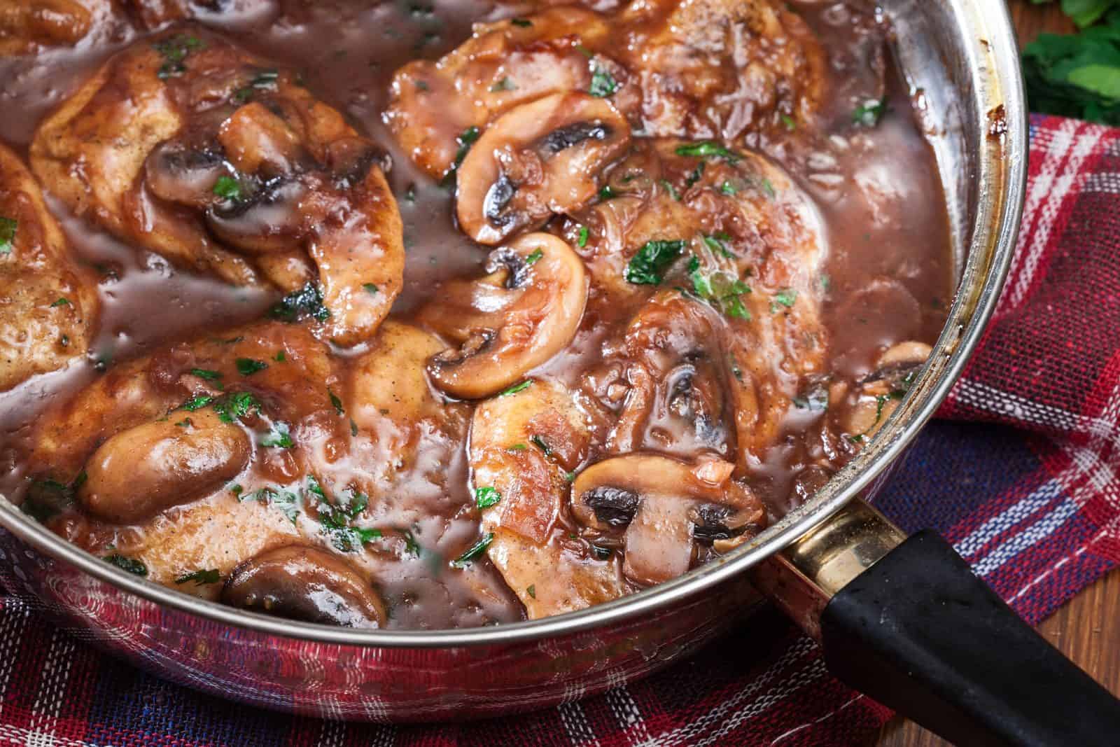 Chicken and mushroom marsala