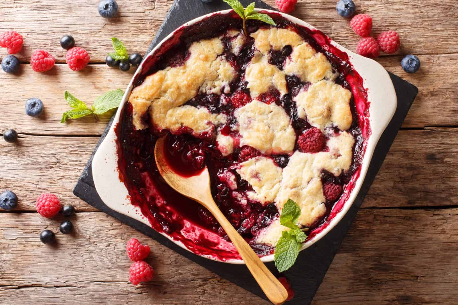 Old-Fashioned Fruit Cobbler Recipes 44 Raspberry lemon cobbler