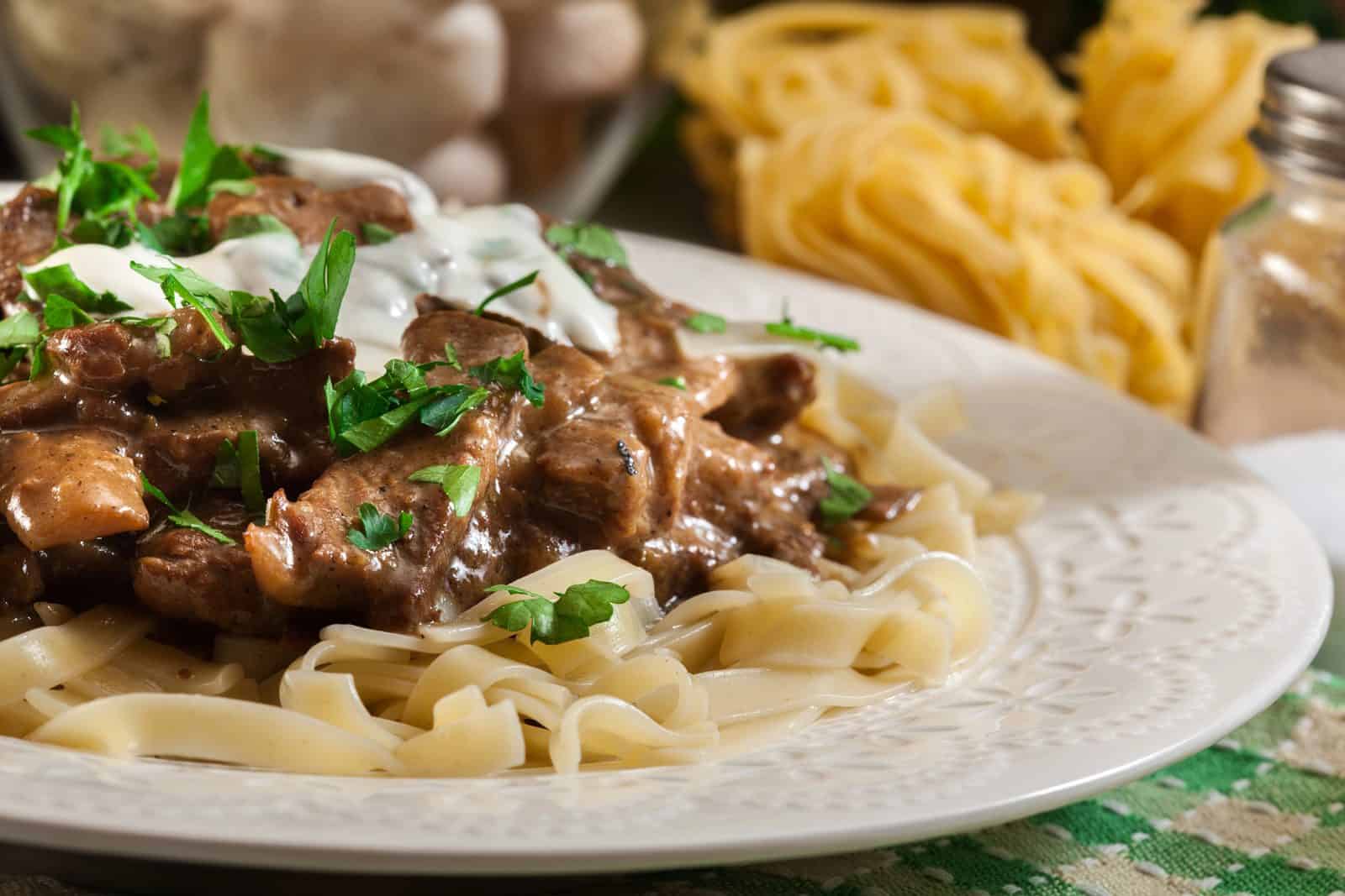 22 Crockpot Dump and Go Dinners for Busy Weeknights 4 Beef stroganoff dump dinner