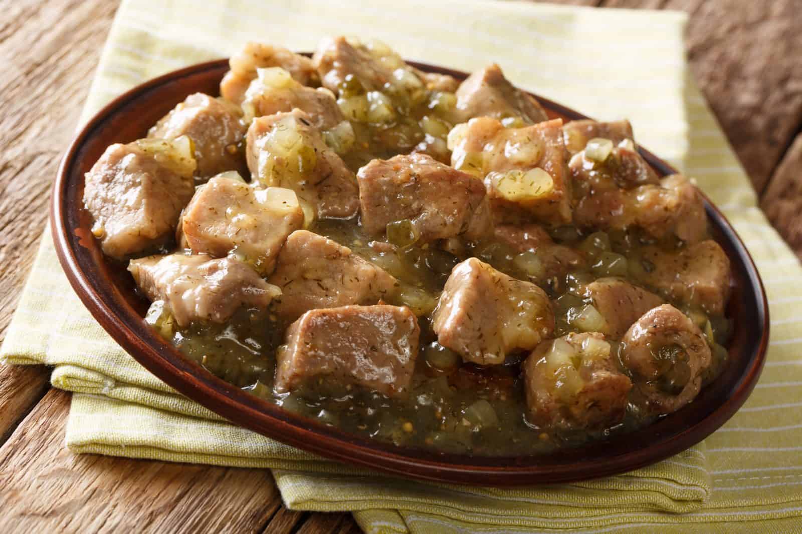 22 Crockpot Dump and Go Dinners for Busy Weeknights 6 Salsa verde pork shoulder dump