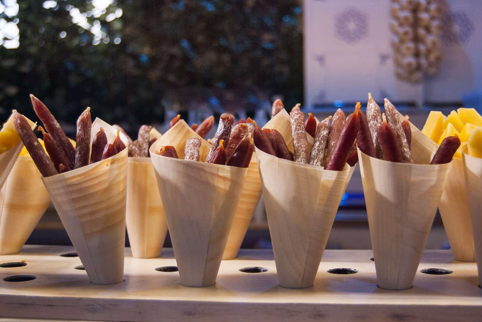 22 Easy Costco Party Appetizers 26 Charcuterie cones using costco salami and grape