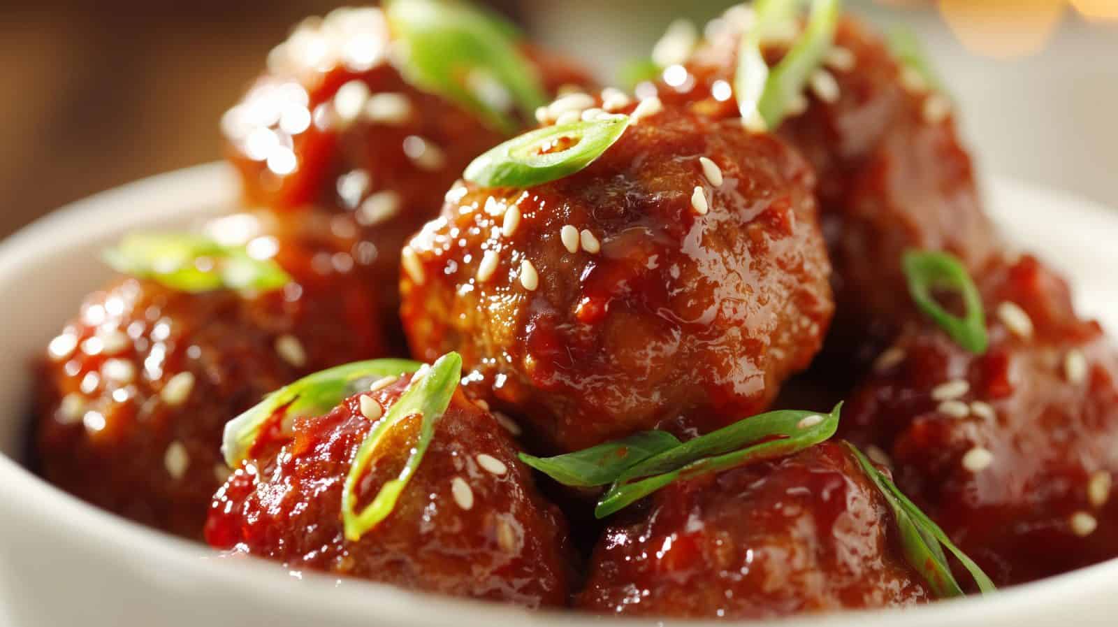 20 Crock Pot Appetizers for Easy Parties 14 Honey garlic cocktail meatball