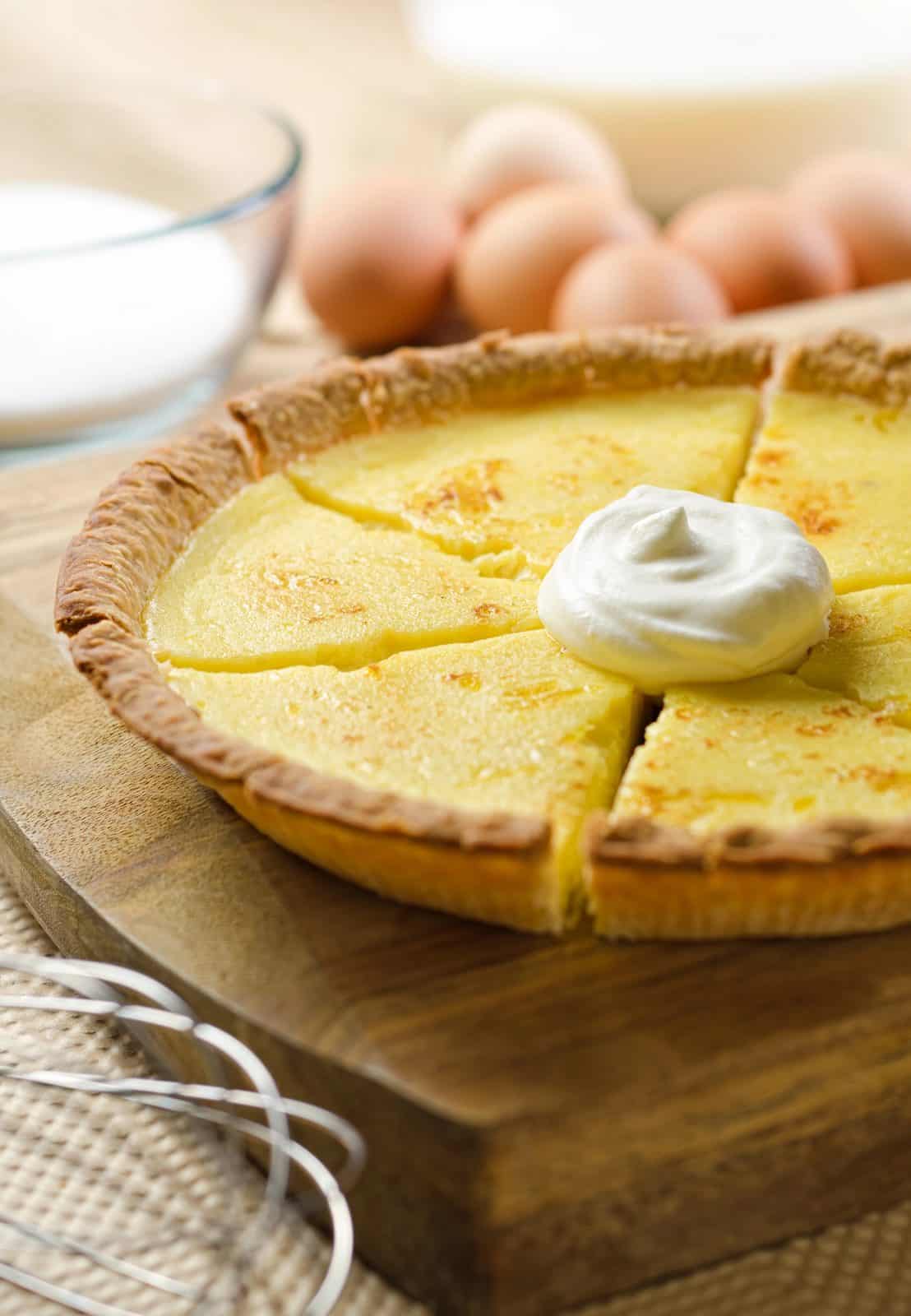Custard nutmeg tart