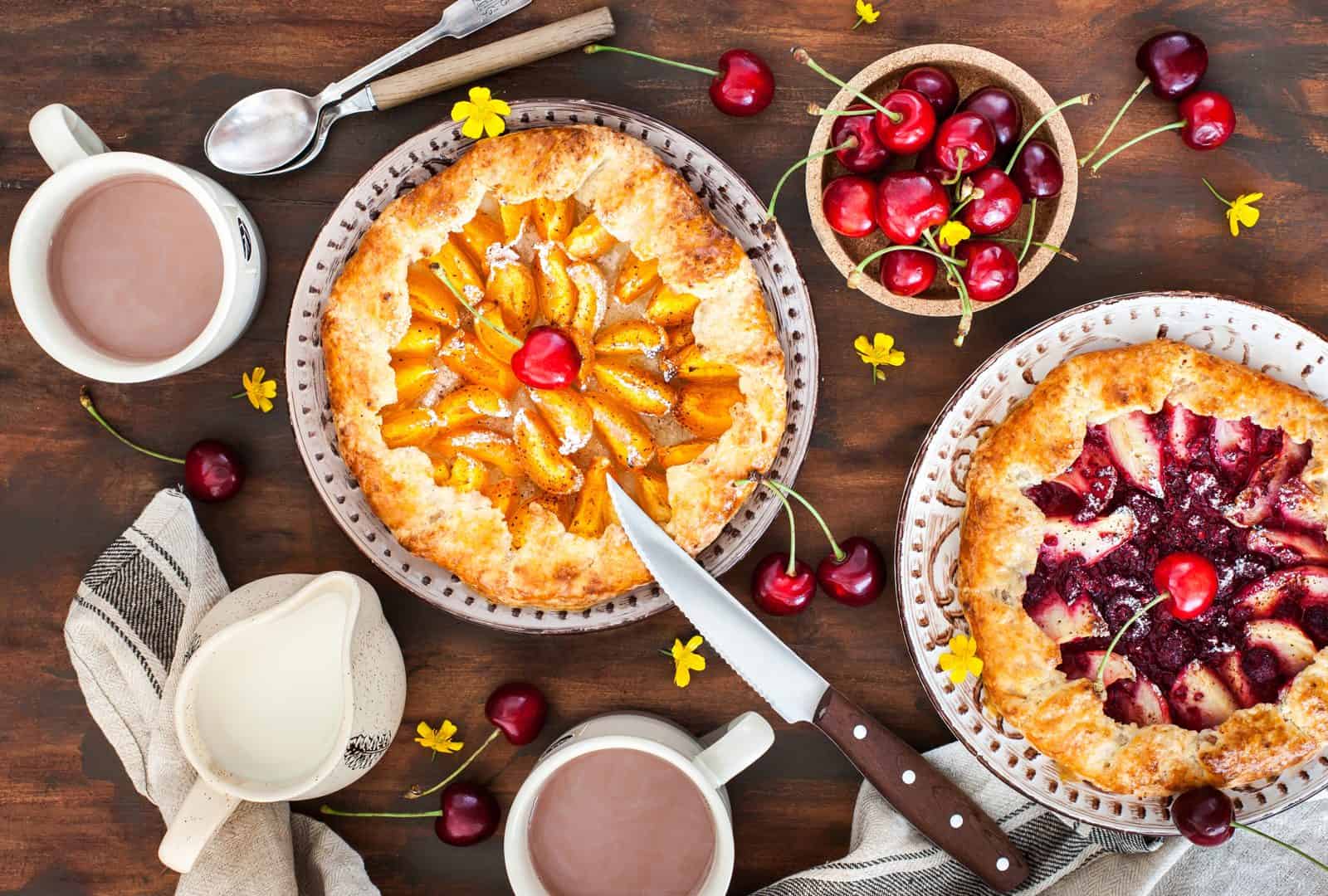 Apricot raspberry tart