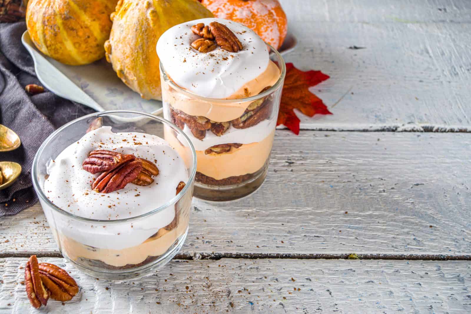 Pumpkin pudding parfait