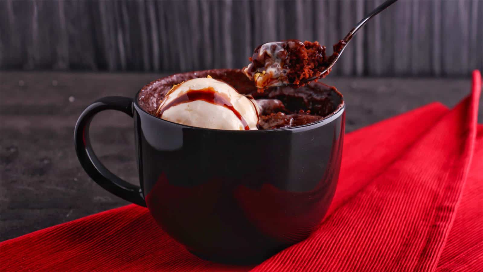 22 Recipes That Start With Brownie Mix 26 Brownie mix molten mug topped