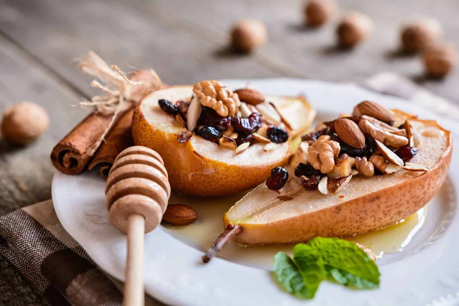 Honey roasted cinnamon pear