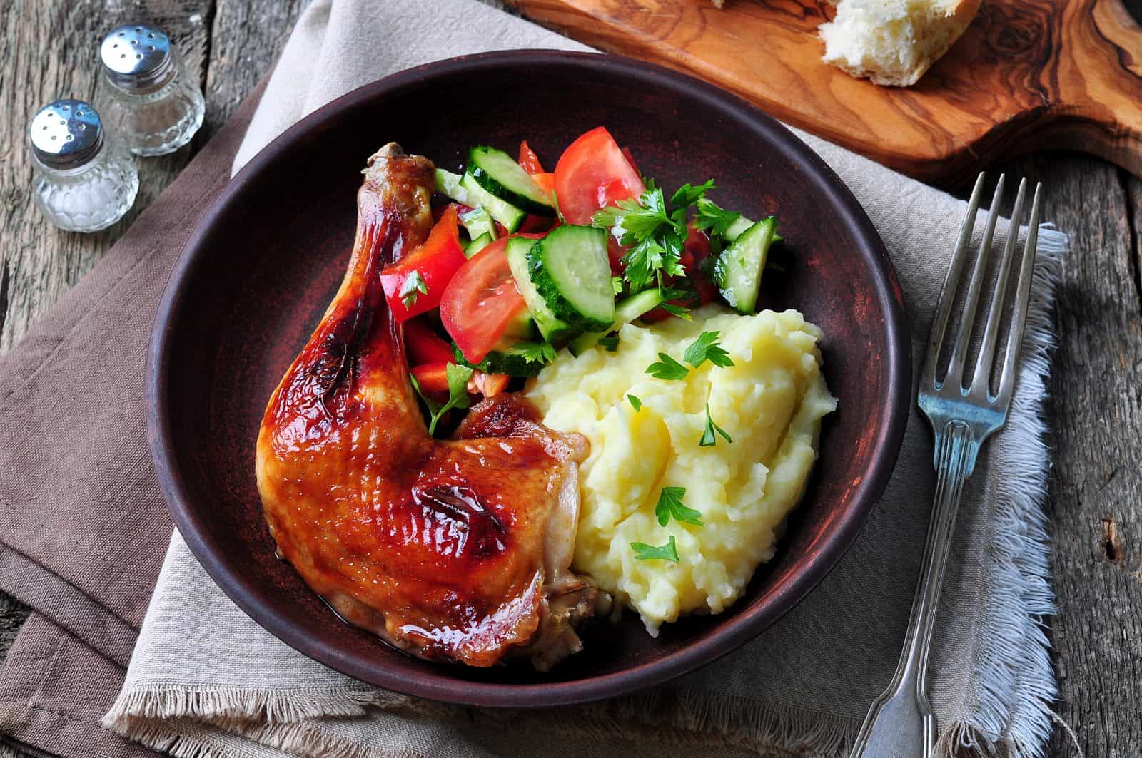23 Honey Garlic Chicken Thigh Recipes You’ll Absolutely Love! 8 Honey garlic chicken thighs over mashed potato