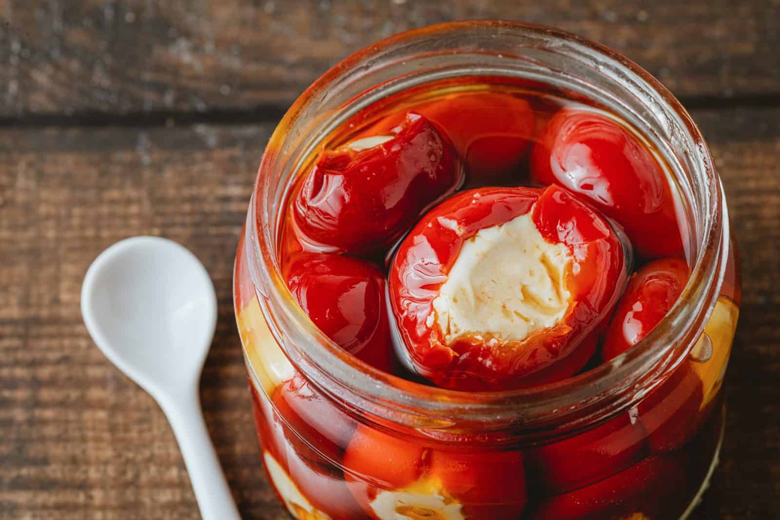 Herbed goat cheese stuffed peppadew