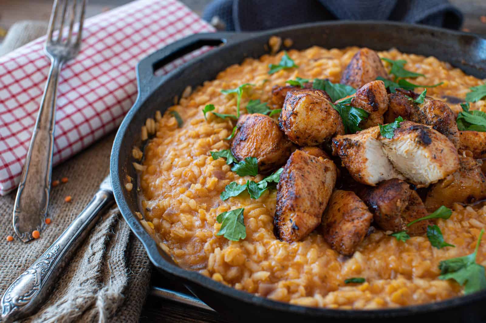 15 One-Pan Chicken Dinners for the Witching Hour 9 Chicken enchilada rice