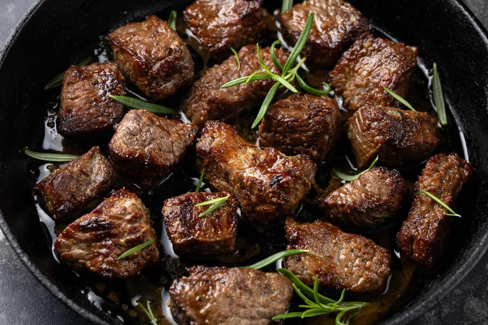 Garlic butter steak bite