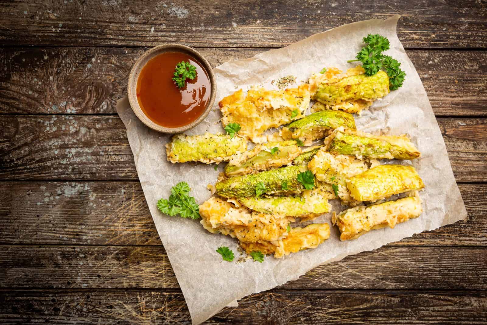 Parmesan zucchini fries