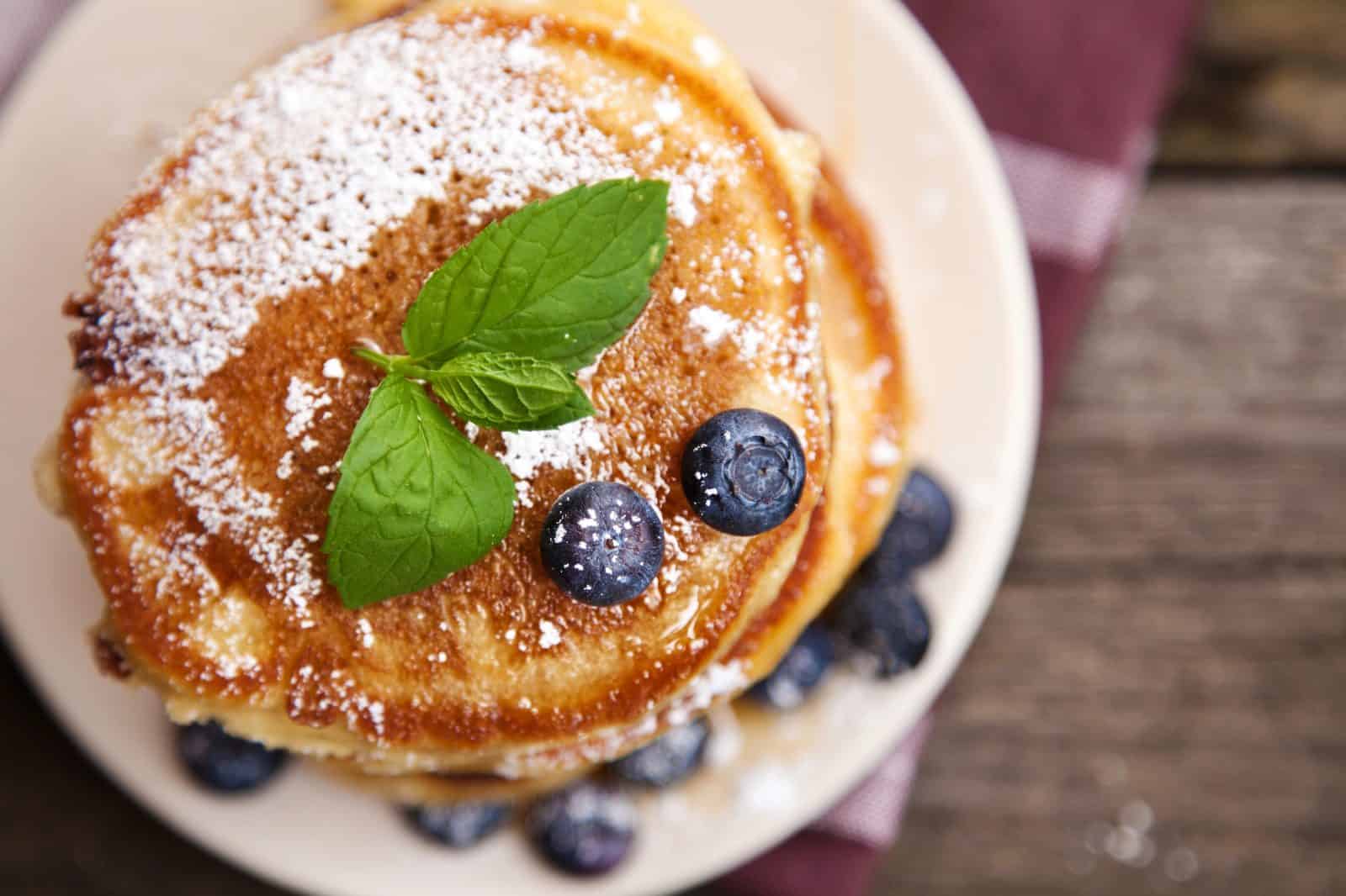 Coconut flour blueberry pancake