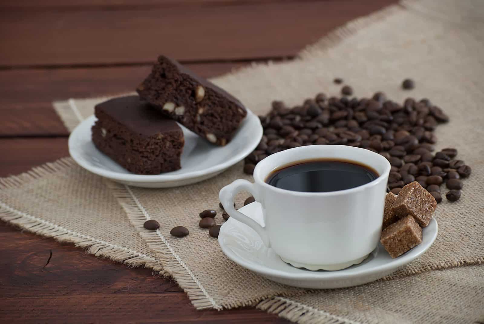 Espresso infused brownie
