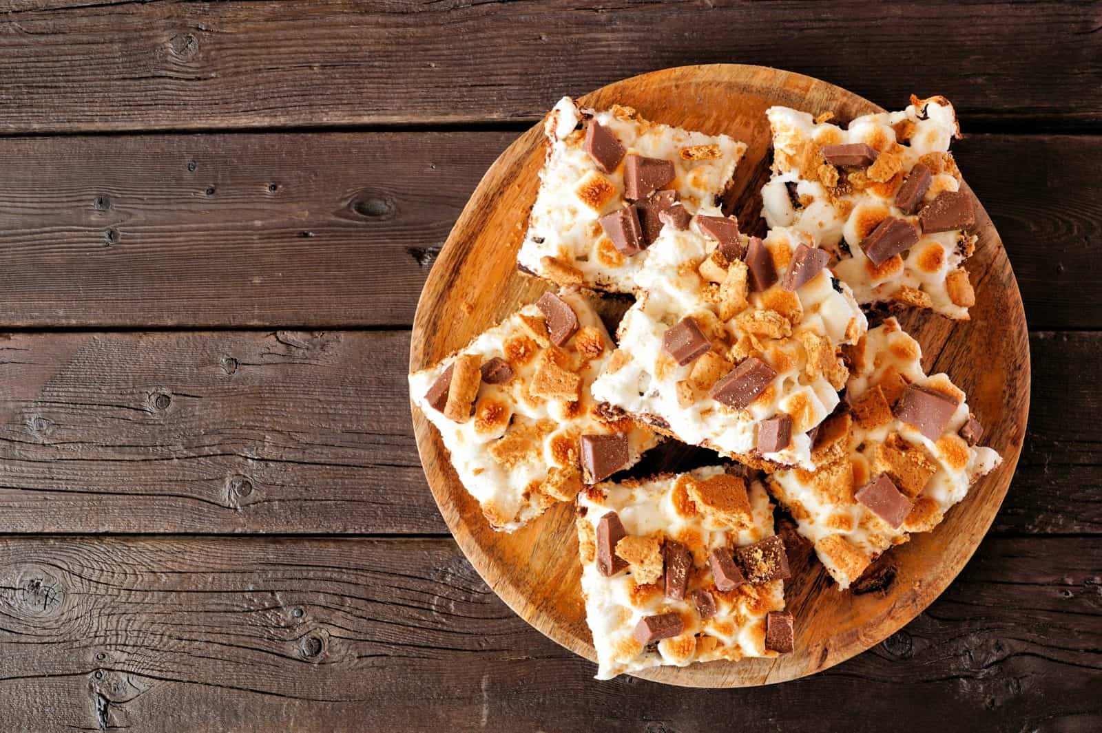 Marshmallow topped smores brownie