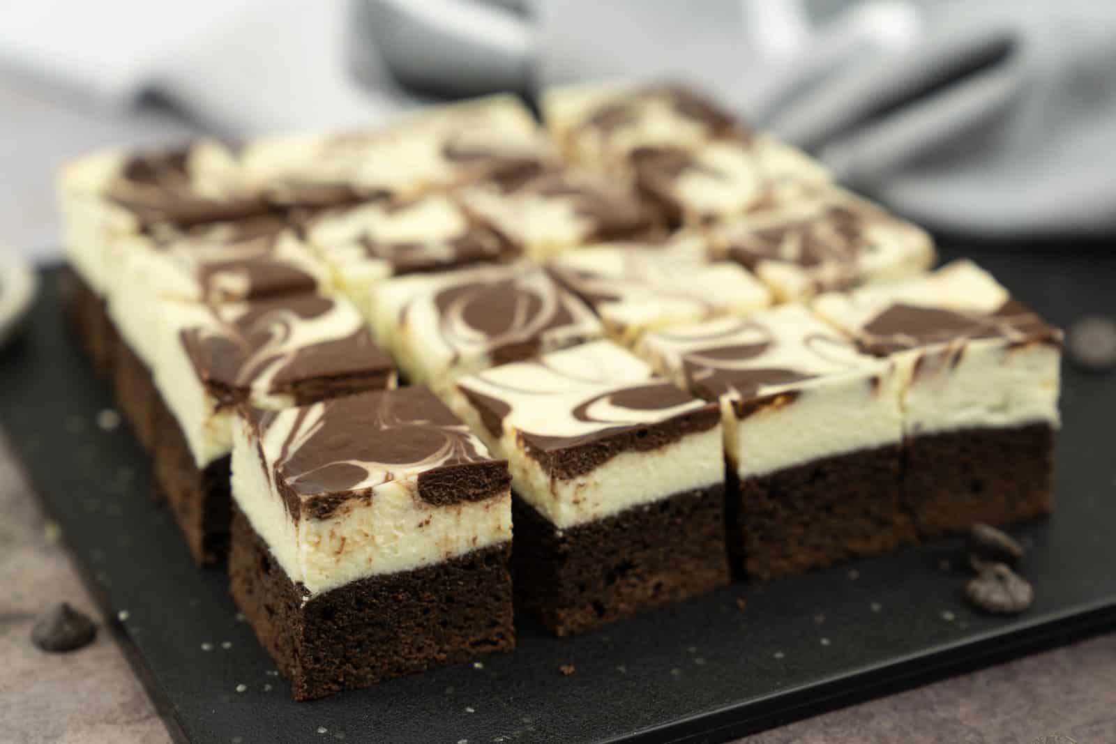 Tahini swirled brownie