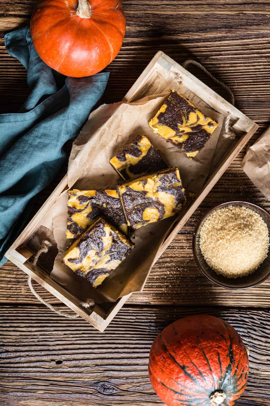 Pumpkin spice brownie