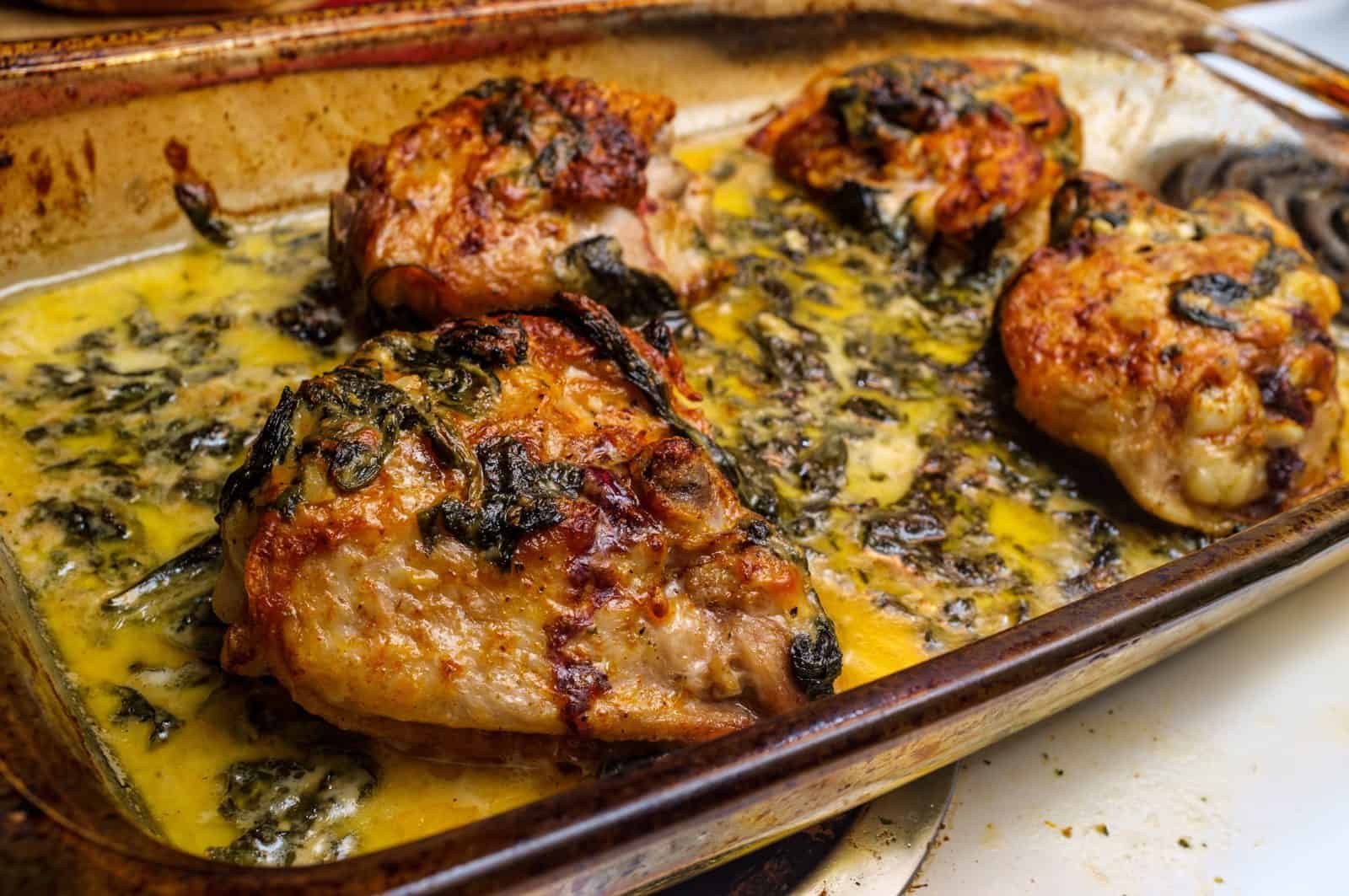 Lemon garlic chicken thigh