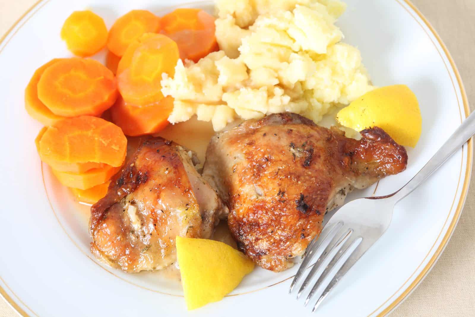 Herb roasted chicken thigh