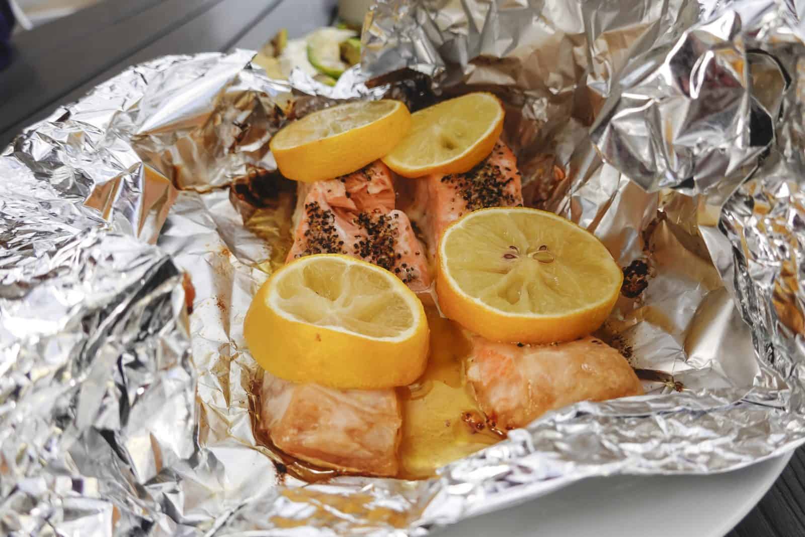 17 Camping Meals You Can Prep Ahead and Heat Over a Single-Burner Stove 32 Maple glazed salmon foil packet