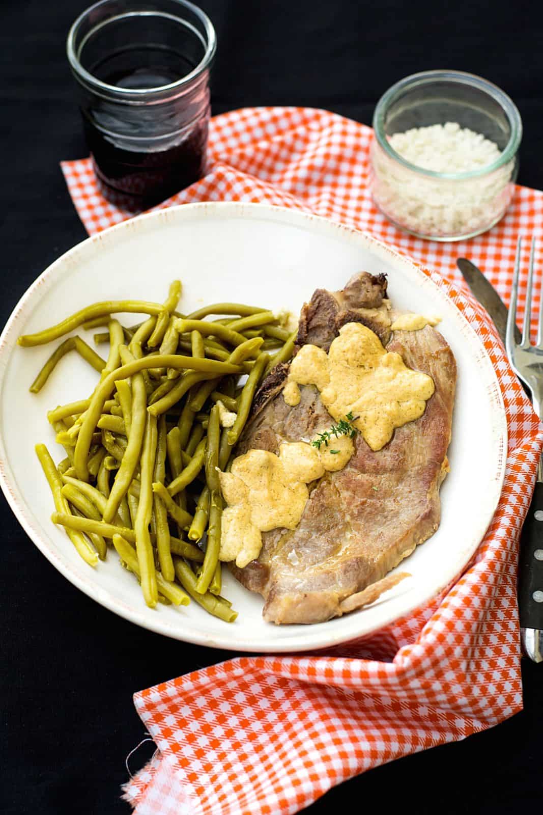 Maple dijon pork chop