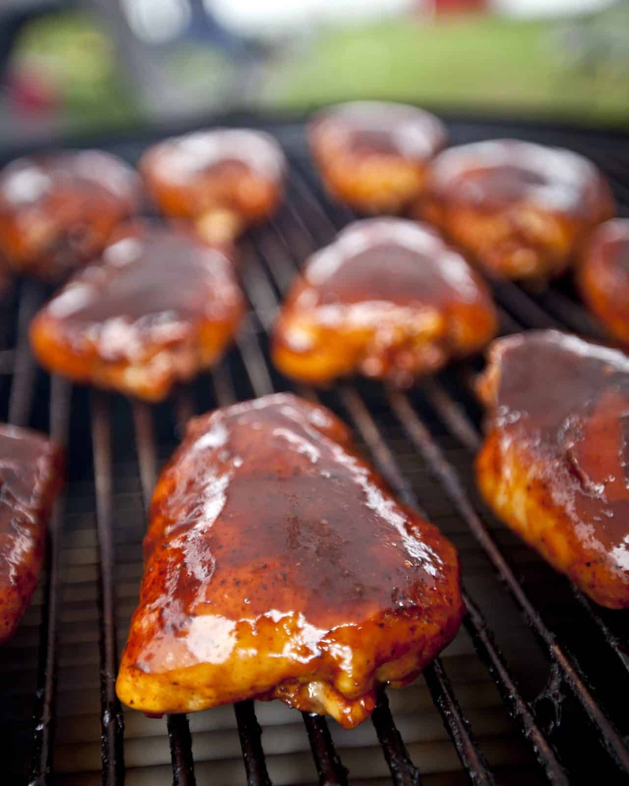 Barbecue boneless skinless chicken thigh