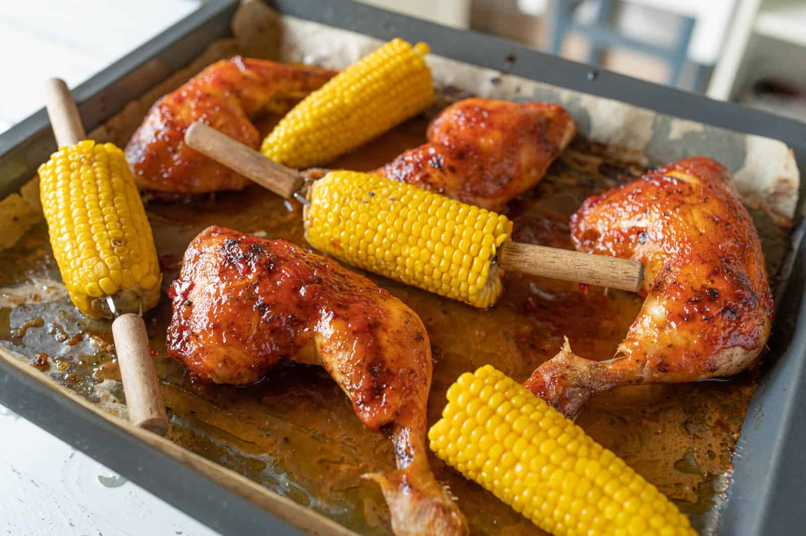 Chipotle lime chicken and corn