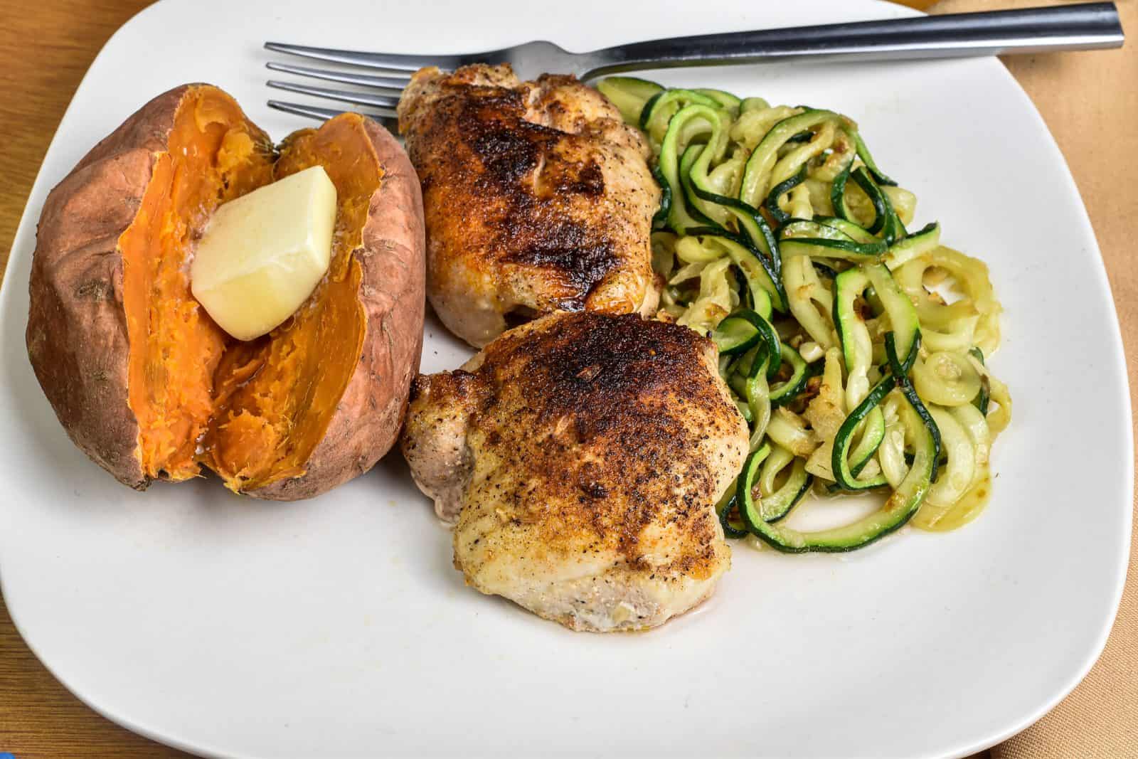 Garlic butter chicken thigh