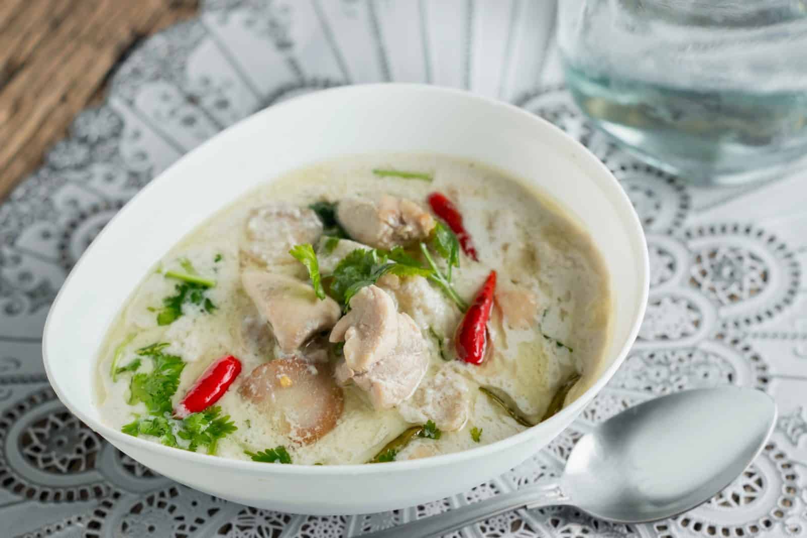 31 Cozy Healthy Soup Recipes for Winter 10 Thai coconut chicken soup