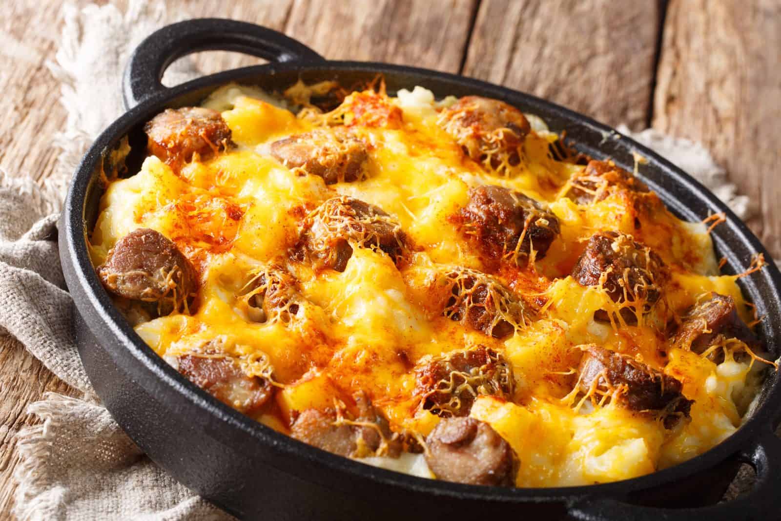 Maple sausage and biscuit casserole
