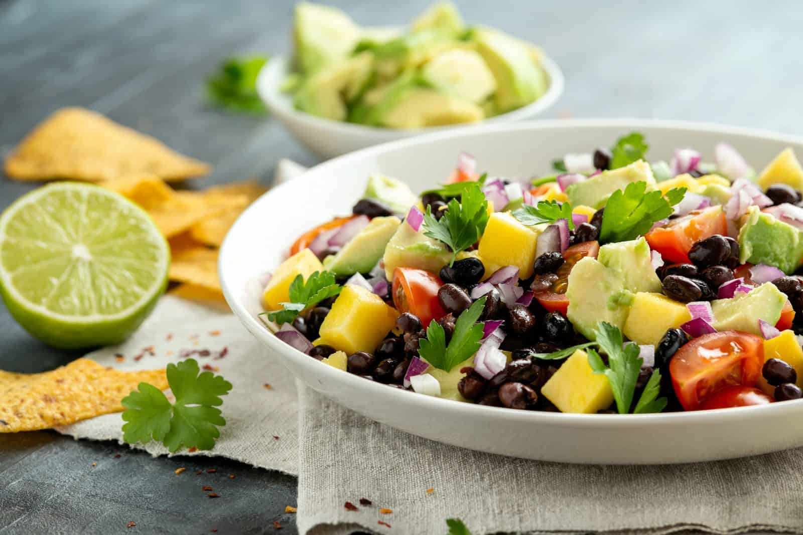 Avocado and black bean salsa