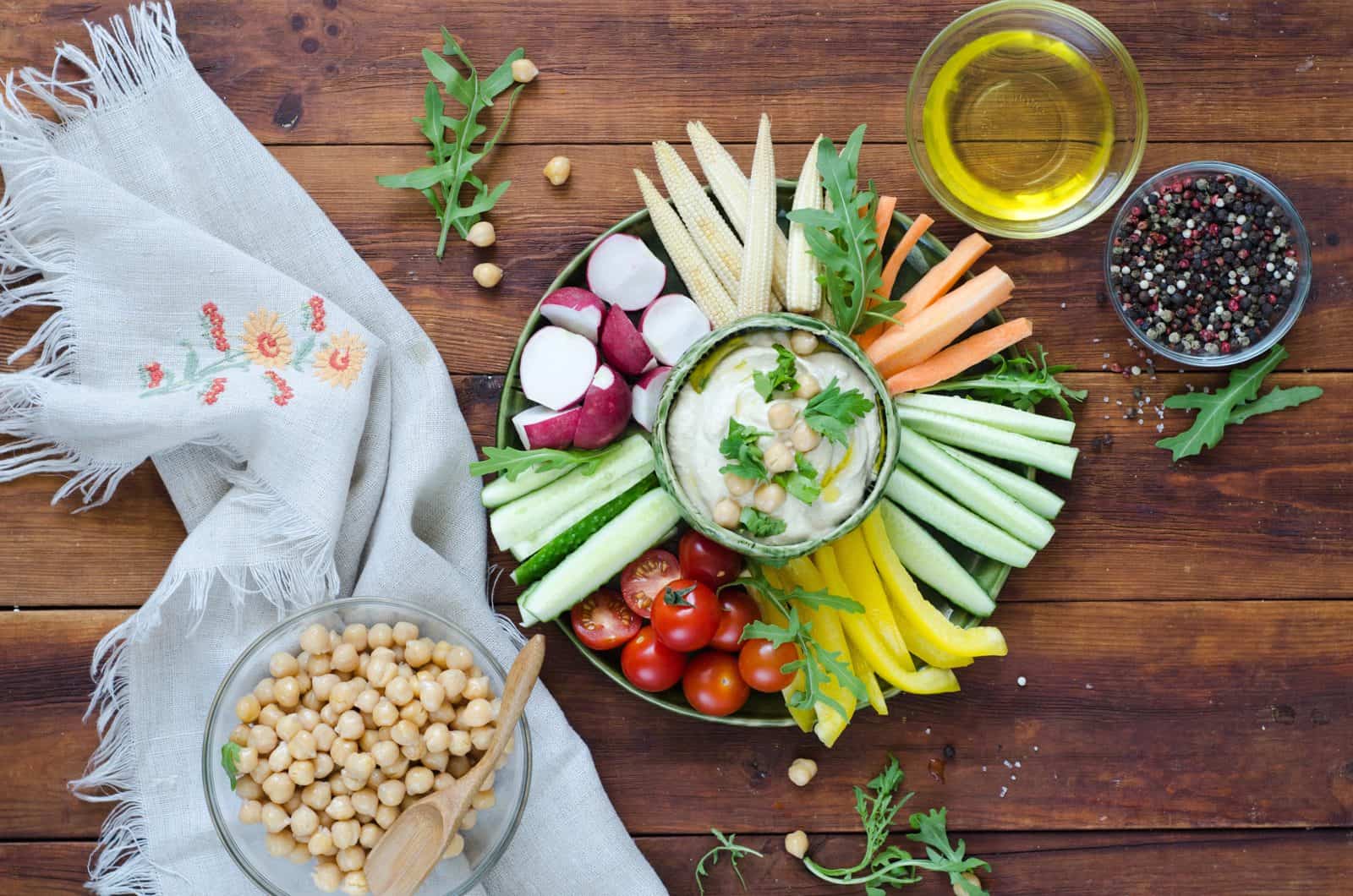 Rainbow veggie platter
