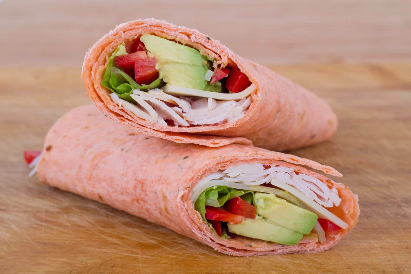 Turkey and avocado wrap