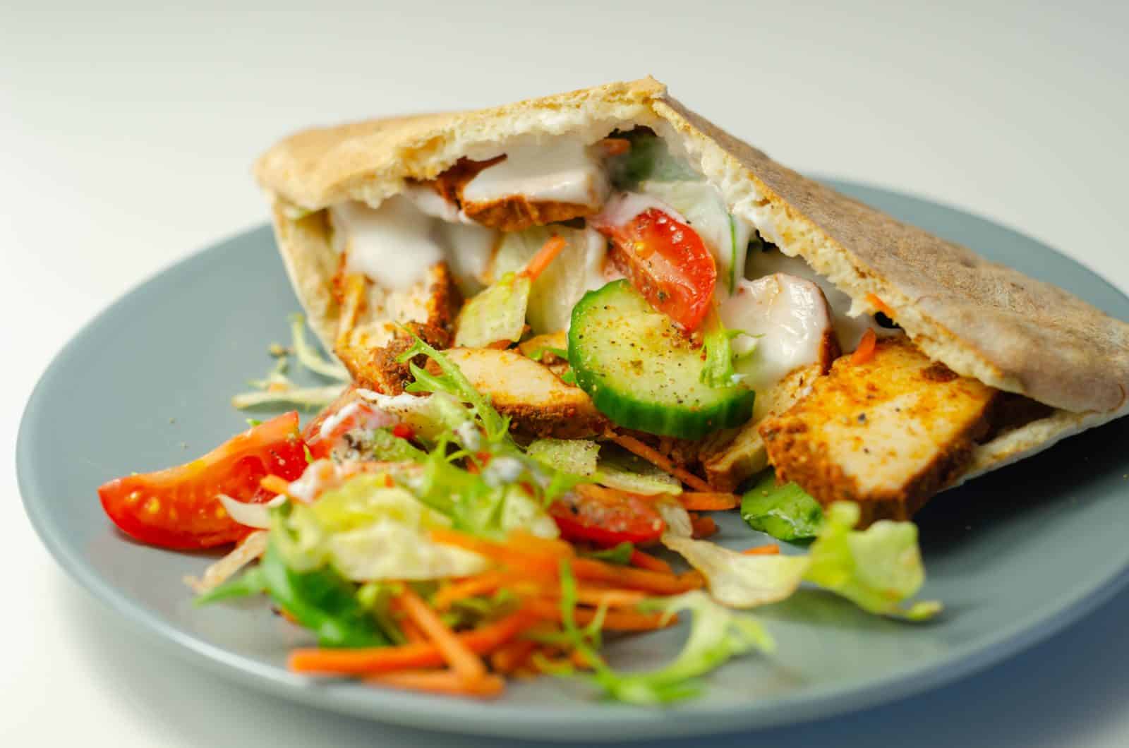 15 Shredded Chicken Recipes for Busy Weeknights 10 Mediterranean shredded chicken pita pocket