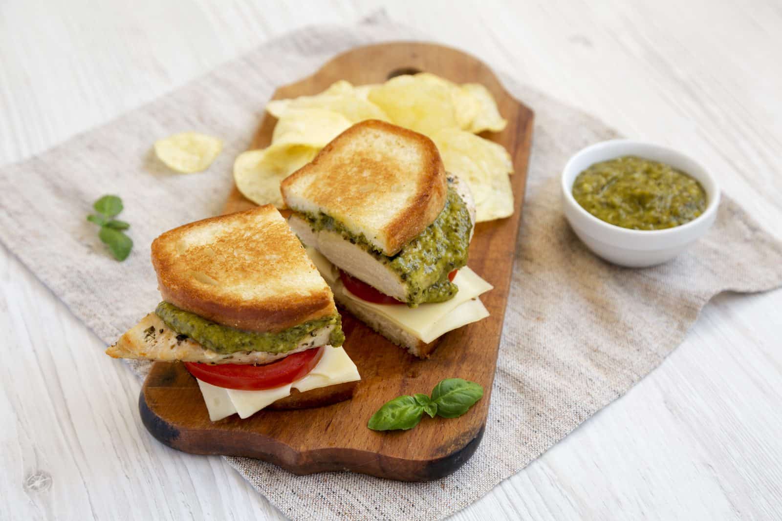 15 Shredded Chicken Recipes for Busy Weeknights 13 Pesto shredded chicken grilled cheese