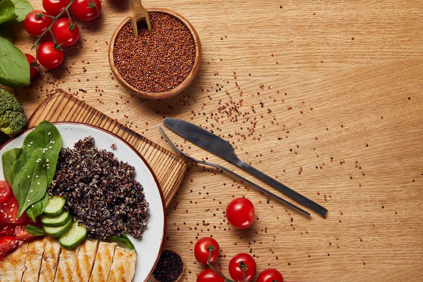 Mediterranean chicken grain bowl