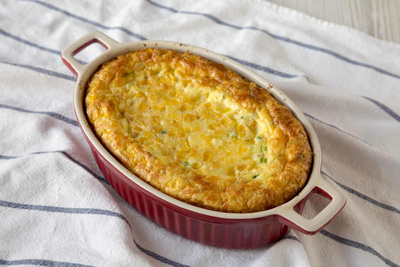 Sour cream and chive jiffy corn casserole