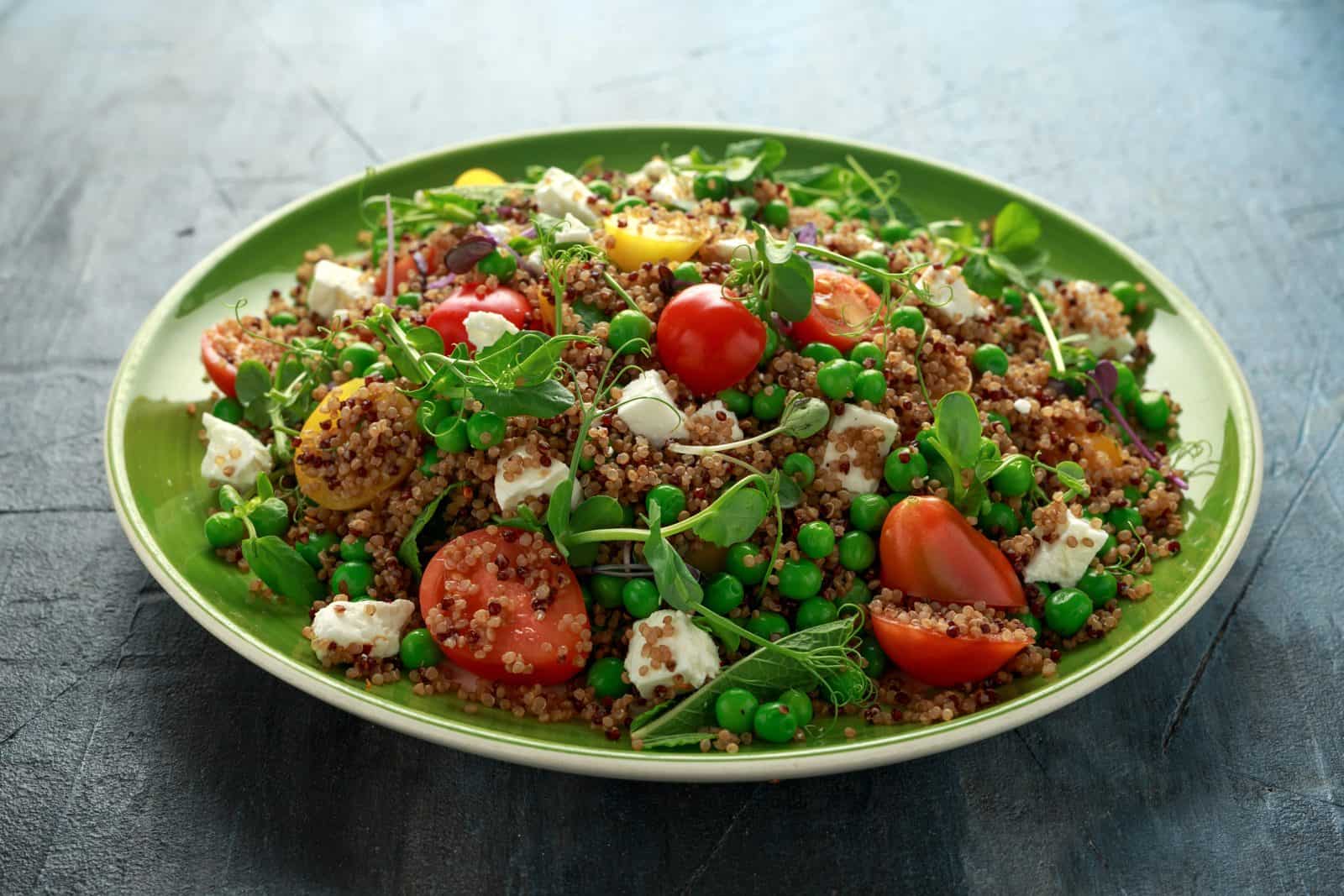 Rainbow quinoa salad