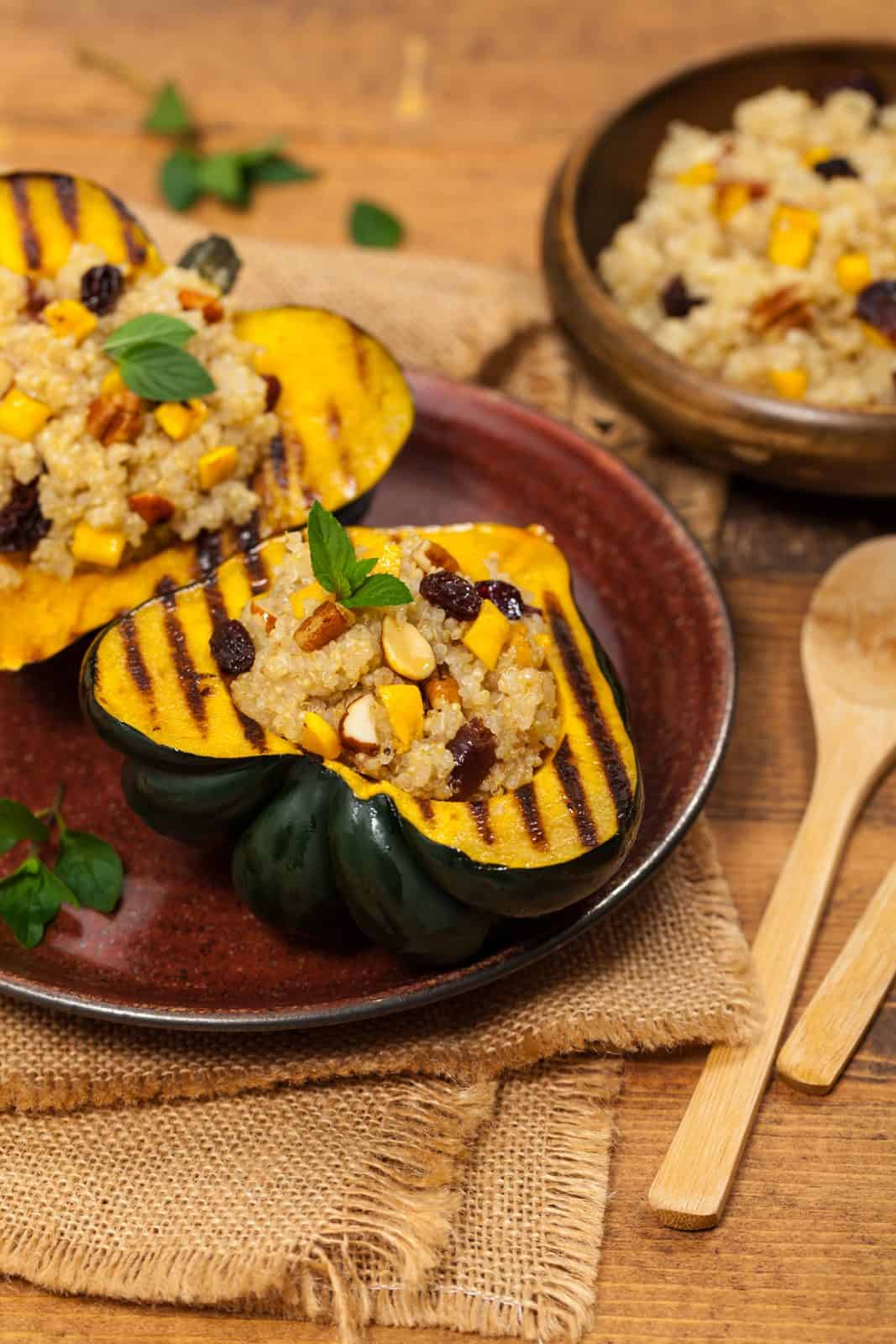 Stuffed acorn squash