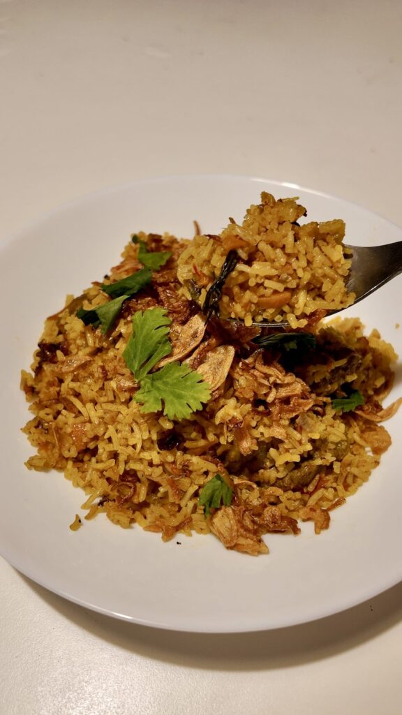 Finished Result of Beef Biryani