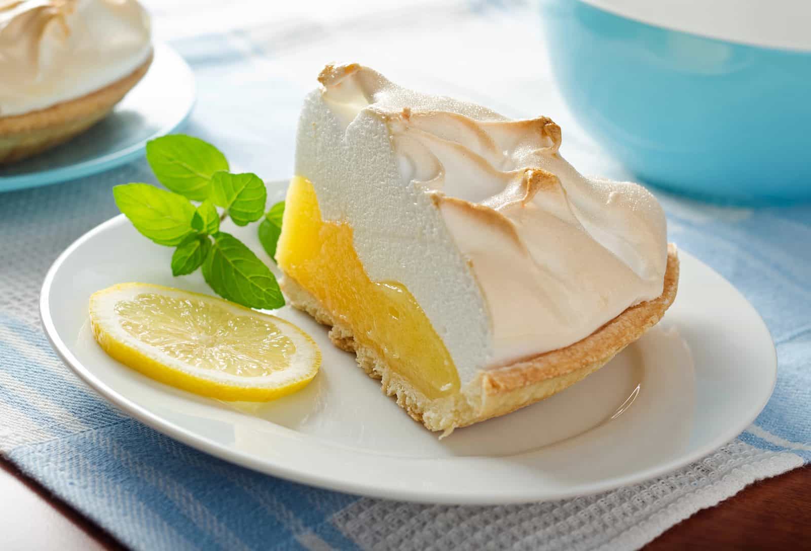 Classic Lemon Meringue Pie on a plate