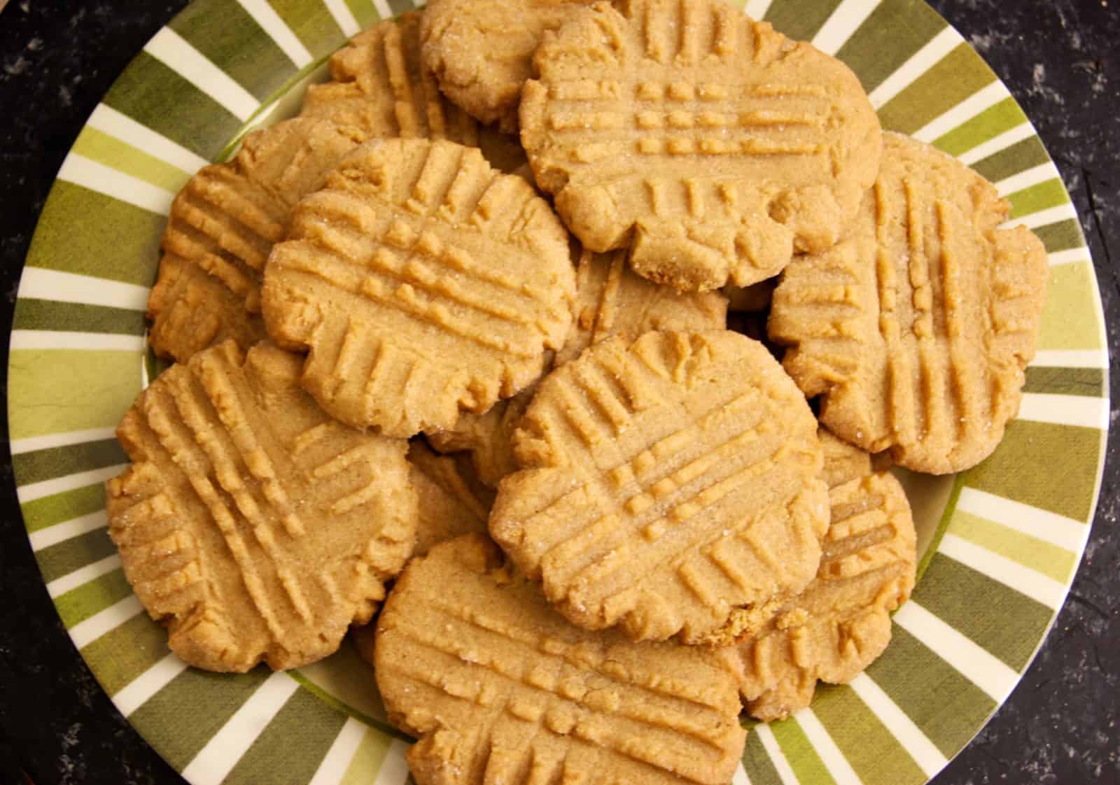 Peanut Butter Cookies on a plate