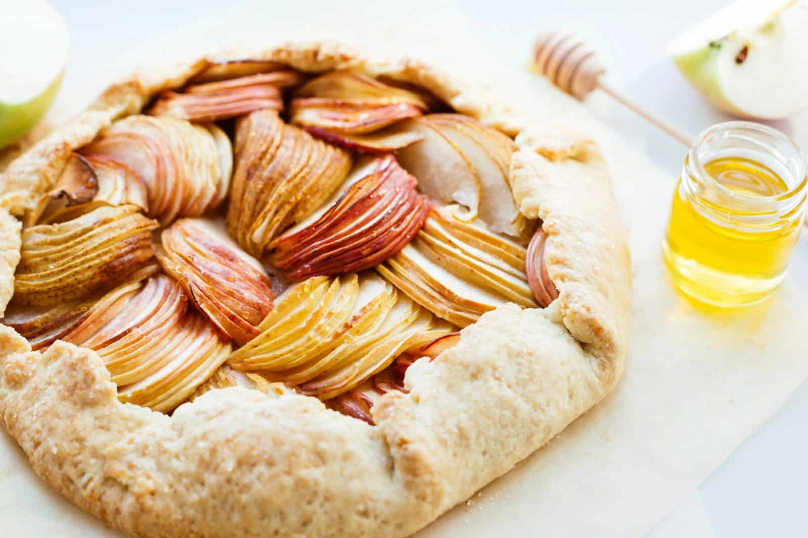 Pear Dessert Recipes for Easy Entertaining 4 Easy Pear and Apple Galette on a plate